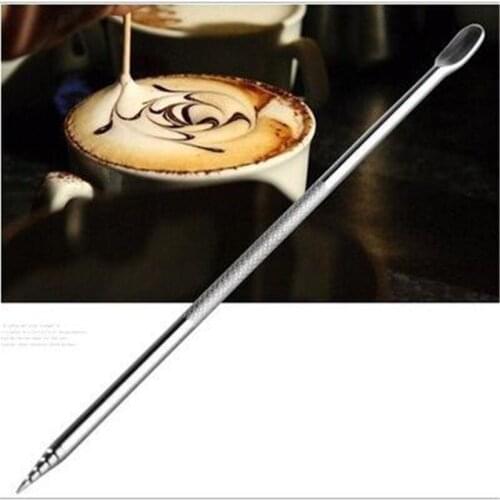 1pcs Barista Cappuccino Espresso Coffee Decorating Latte Art Pen Tamper Needle Creative High Quality Fancy Coffee Stick Tools