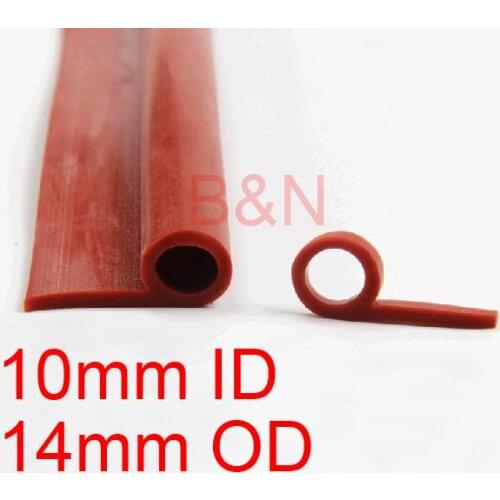 10mm ID 14mm OD red P shape extruded silicone rubber sealing strip Steam sealing tape