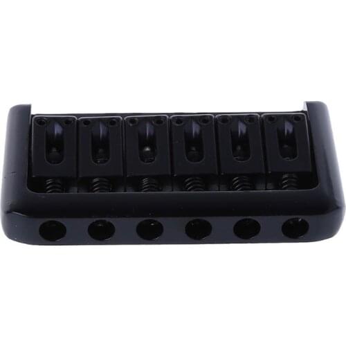 6 String Electric Guitar Bridge Hard Tail Top Load Fixed Hard Tail Parts Black