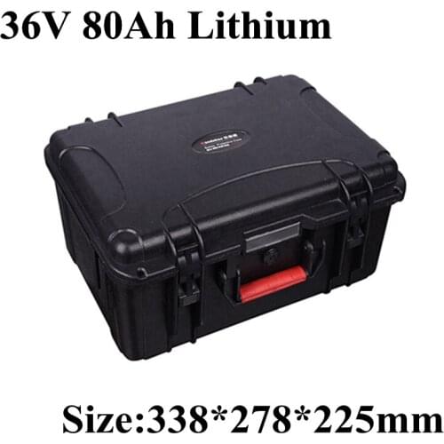 Super High Capacity 36v 80Ah Lithium Li-ion Lipo Battery for Power Boat Motor Solar Wind Energy UPS + 42v 10A Charger