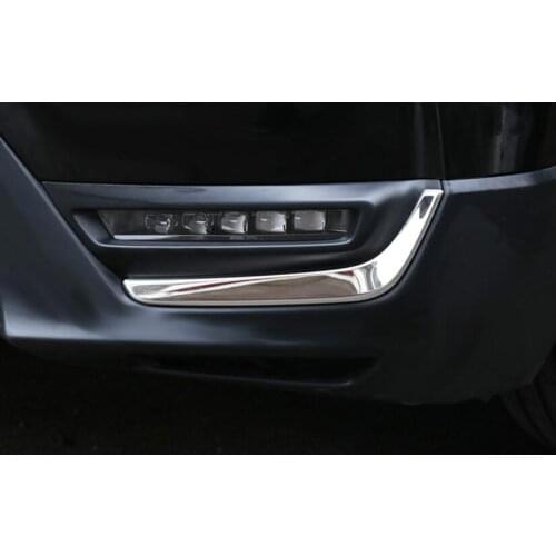 Accessories Exterior Car-Styling Front Fog Light Lamp Eyebrow Cover Trims 2pcs For Honda CRV CR-V 2017 2018