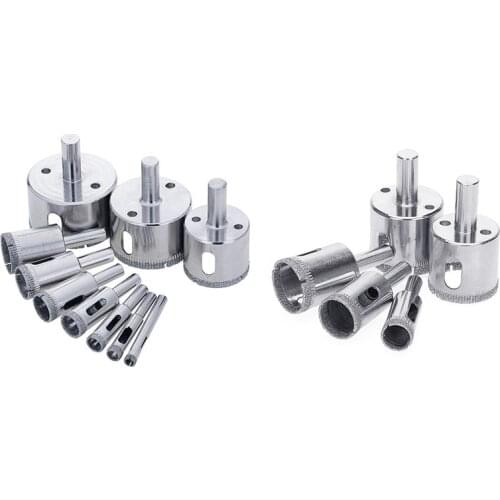 Diamond Drill Bits - Glass and Tile Hollow Core Drill Bits Extractor Remover Tools Hole Saws for glass, ceramics, porcelain, cer