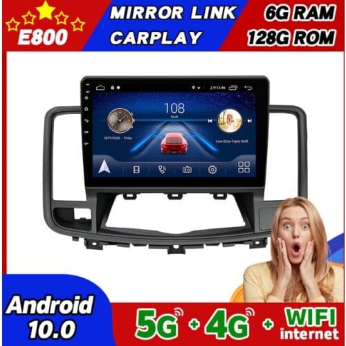 NEW 6GB Ram 128GB Rom 2 Din Car Radio Navigation GPS Bt Player 9 Inch Screen For Nissan Teana J32 2008-2013 Android 10 Stereo T