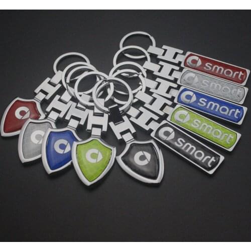 Car letter logo keychain for Mercedes Smart Fortwo Forfour 453 451 450 car styling keychain metal key ring gift Car accessories