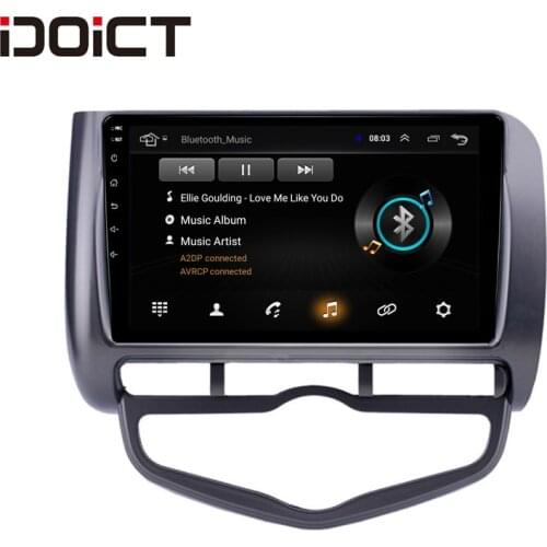 IDOICT Android 9.1 2.5D Car DVD Player GPS Navigation Multimedia For Honda Fit Jazz City AT Radio Car stereo 2004-2007