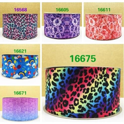 Free shipping 50 yard cartoon printed grosgrain ribbon 16674