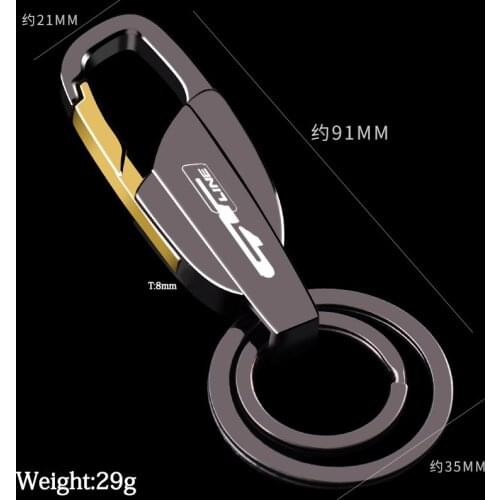 Car Accessories Fashion Keychain Loops Trouser Buckle Key Ring Waist Belt Clip Metal Car Keychain for kia rio gt line 3 4 5