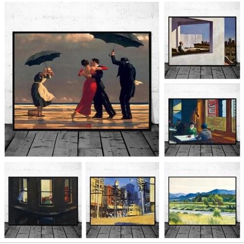 Edward Hopper Famous Canvas Painting Modern Abstract Posters and Prints Cuadros Wall Art Picture for Living Room Home Decoration