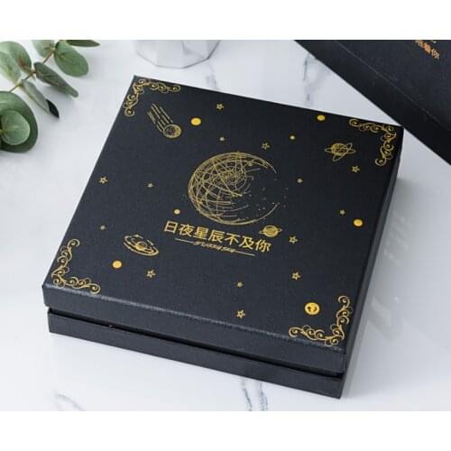Custom elegant colorful printing welcome gift box with gold foiling for romantic wedding party events ---DH12192