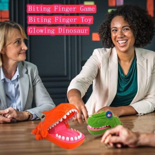 Biting Finger Game Biting Finger Dinosaur Toy Fun Party Game Famlity Game Toy Responsiveness test Toy game play classic toy gif