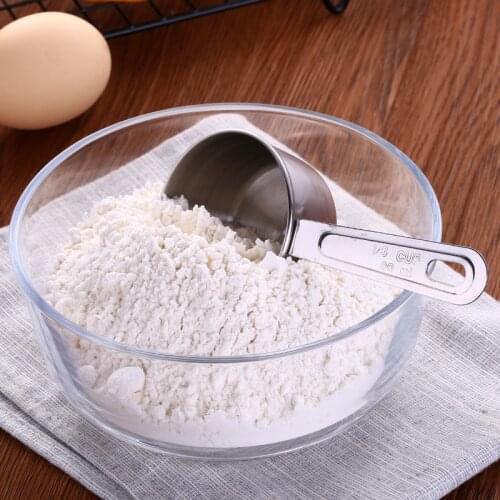 4pcs/Set Measuring Spoons Stainless Steel Coffee Powder Spoon Measuring Cup Pastry Baking Tools Kitchen Scale balance cuisine