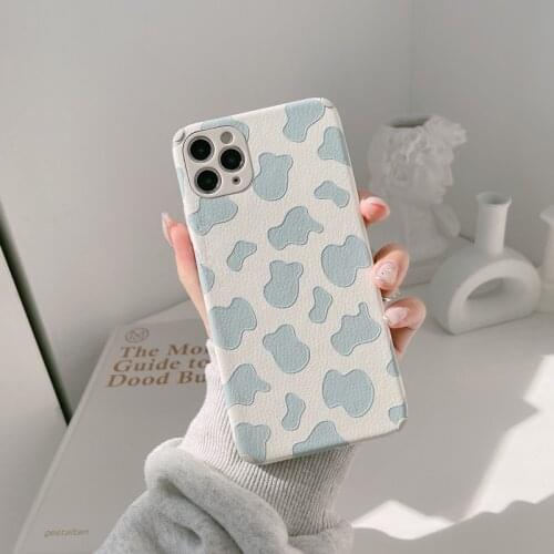Cute Art Retro Leopard Print Korean Phone Case For iPhone 12 11 Pro Max X Xs Max Xr 7 8 Puls SE 2020 Cases Soft Silicone Cover