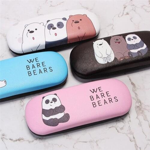 Newest Cute Cartoon Panda Black Bear Polar Bear Pattern Eyeglasses Box for Myopia Unisex Fashion Portable Glasses Case