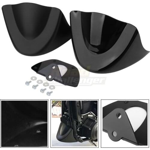 New Gloss/Matte Black Motorcycle Lower Front Chin Spoiler Air Dam Fairing Cover For Harley Dyna Fat Bob Models 2006-2017