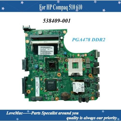 Wholesale And High Quality 538409-001 For HP Compaq 510 610 Series Laptop Motherboard PGA478 DDR2 100% Tested