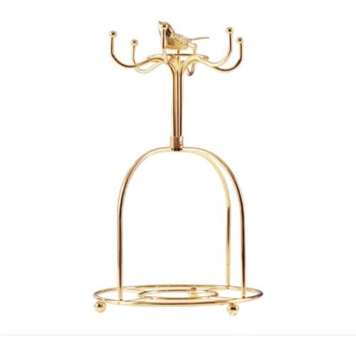 Gold Plated Cup Holder Stainless Steel Coffee Cup Holder Tea Cup Hang Rack Home storage Decoration Drop Shipping