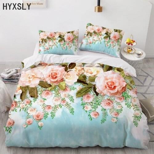 Simple Flower Bedding Duvet Cover Set 3d Digital Printing Bed Linen Floral Bed Sets Fashion Design Queen King Comforter Cover