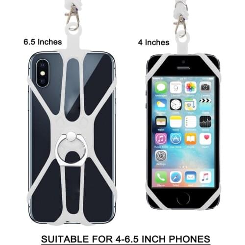 Universal Lanyard For Phone Silicone Sports Phone Strap Mobile Phone Lanyards Ring Holder Case Neck Hanging Rope Sling Chain