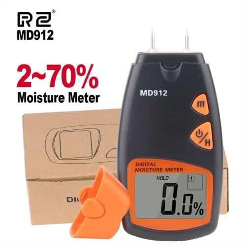 RZ MD912 Portable Wood Moisture Meter Hygrometer Timber Tree Density Digital Electrical Tester Measuring Moisture tool