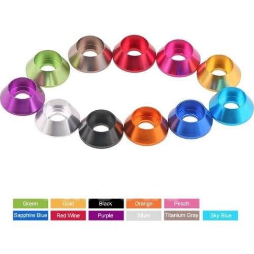 High-quality 2/5pcs M2 M2.5 M3 M4 Multi-Color Aluminum Washer used for hex socket head cap screw washer gasket