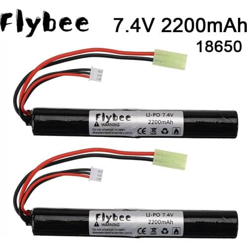 Tamiya plug Airsoft gun battery 7.4V 2200MAH Lipo Power Battery 40C AKKU Mini Airsoft toys Gun 2S 2200mAh Battery model parts