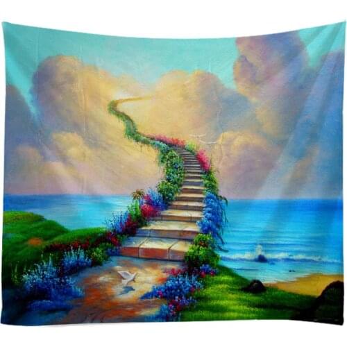 Creative 3D Landscape Tapestry Wall Hanging Cloth Bed Spread Beach Towel Table Cloth Mat House Decoration Living Room Decoration