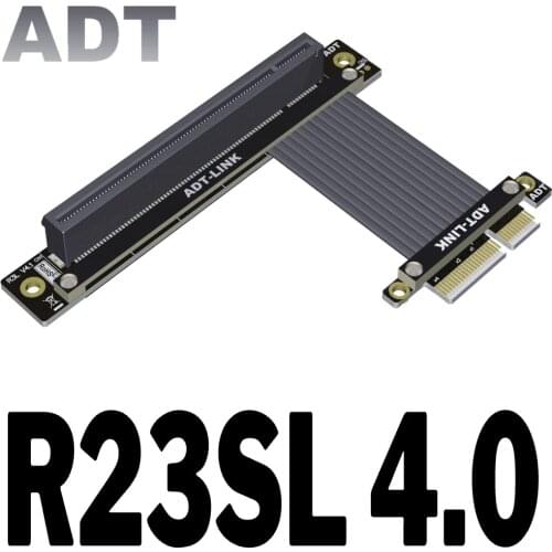 PCI-E x4 Graphics Video Cards Extension Cable x16 PCIe 4.0 16x to 4x Extender Riser high speed stability turnable lengthened 1U