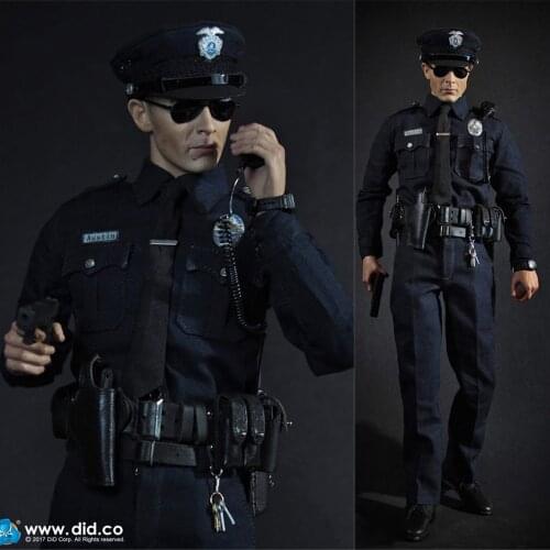 In stock DID MA1009 1/6 scale movable man doll soldier model 12'' LAPD Patrol Los Angeles police city law enforcement Boys Gifts