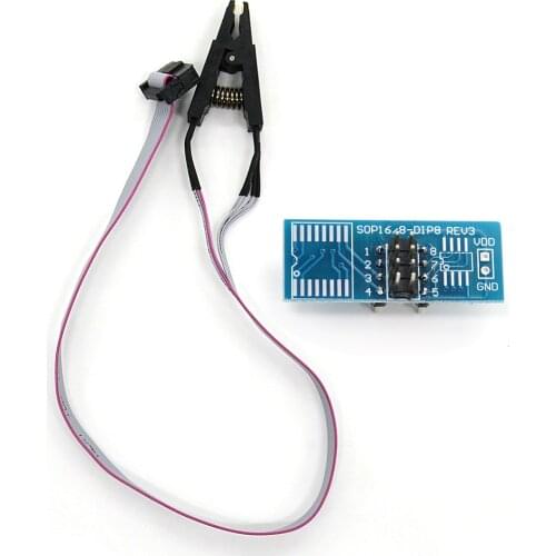 High quality SOIC8 SOP8 Test Clip For EEPROM 93CXX/25CXX/24CXX in-circuit programming on USB Programmer TL866II plus programmer