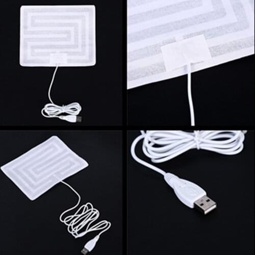 1pc 5V USB Heated Socks Carbon Fiber Pads Electric Heated Warm Arm Hands Waist Heated Winter Warm Gloves 14*17.5CM