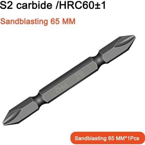 1PCS Hexagon Handle Double End Screwdriver Bit S2 Carbide Screwdriver Matching Tools Suitable For Electric Hand Drill