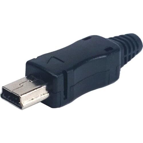 10/30 pcs Mini USB Male 5Pin With Sheath Connectors Plastic Shell USB Connector Jack Tail Plug Mini Sockect Terminals mp3/4/5
