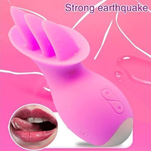 10 Frequency Vibrating Tongue Lick Clitoris Stimulator Vibrator Masturbation Nipple Pussy Licking Tongue Vibrator For Women Sex