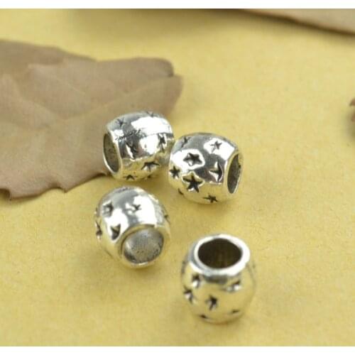 10 pcs Zinc Alloy Bead DIY European star big hole metal Beads Fits Charm Bracelets Necklaces Pendants making 18184