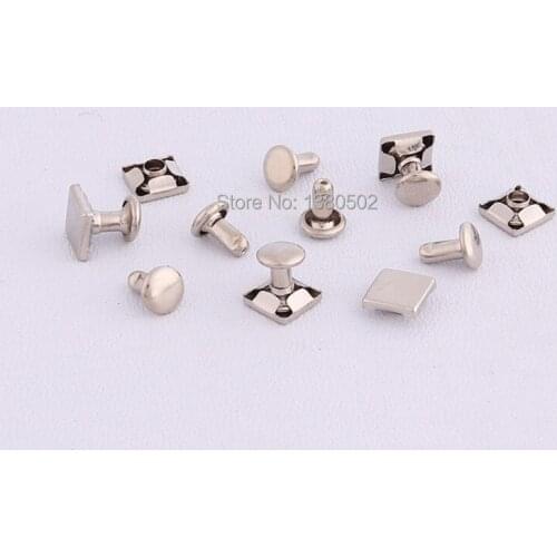 50sets Square Shape Metal snap Buttons Rivets decoration for Bag garment accessories