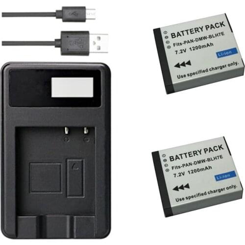 DMW-BLH7 BLH7 DMW-BLH7PP DMW-BLH7E BLH7E Battery+Charger for Panasonic Lumix DMC-GM1,GM1,DMC-GM5,DMC-GF7,DMC-GF8, GF9, LX15,LX10