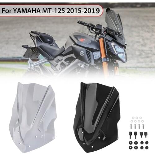 Motorcycle Accessories For Yamaha MT-125 MT125 2015 2016 2017 2018 2019 MT 125 Windscreen Windshield Wind Deflectors Visor Smoke