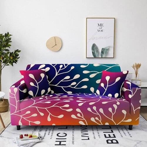 Tropical Leaf Sofa Cover Living Room Plant Elastic Couch Cover L Shape Sofa Stretch Slipcover Furniture Protector 1-4 Seater