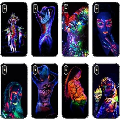 Glow in the dark body paint For Samsung Galaxy A10 A30 A40 A50 A60 A70 A6s A8 A9s J4 J6 Prime Plus 2018 cover case