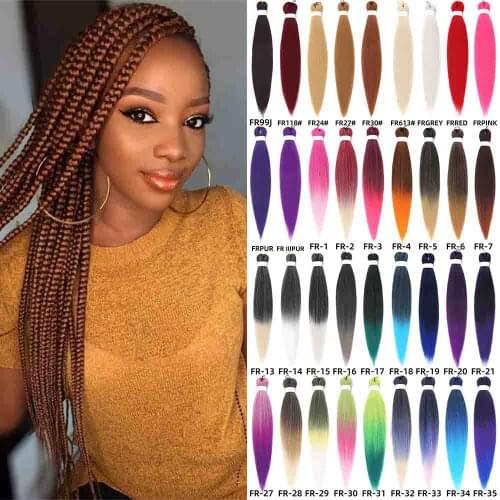 CLong Braiding hair Kanekalon pre-stretched hair for afro crochet Wholesale Synthetic Hair Extension Twist Jumbo Braiding Hair