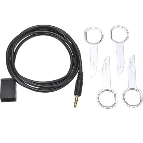 For Ford Focus 6000CD Car Radio Music AUX in Male 3.5mm Audio Jack MP3 Input Adapter Cable with Removal Keys