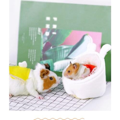 Mini Small Squirrel Red Belly Totoro Flower Branch Mouse Djungarian Hamster Guinea Pig Towing Rope Hamster Clothes guinea pig