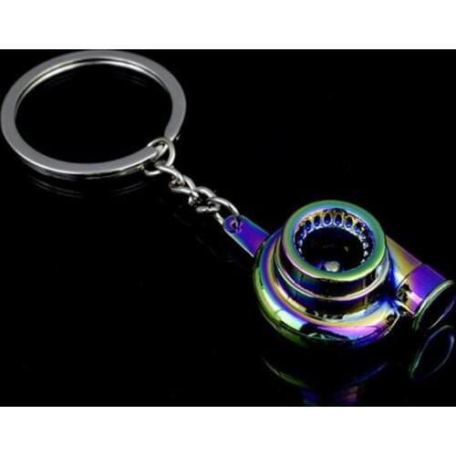 Metal Key Chain Car Modification Turbocharger Blower Key Ring Pendant