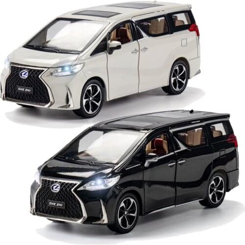 1:24 Simulation Lexus Ml300 Alloy Car Model Business Car Model Childrens Toy Car Sound And Light Pull Back Boy Gift Collection