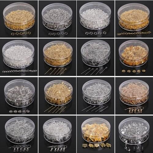 Set Jump Ring/Beads Caps/Extended Chains/Pins/Claps/Earring Hooks Box PackagingJewelry Findings For Fashion Jewelry