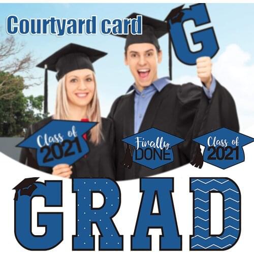 Newly Courtyard Card 2021 Graduation Party Welcome Code Card Outdoor Congratulation Graduation Party Decoration Supplies
