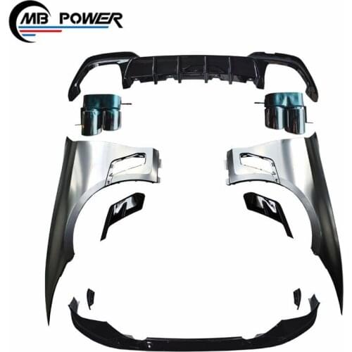 NEW 3 series g20 pro body kit fit for G20 2020-2021y PP+dry carbon material front spoiler and front fender duct and diffuser