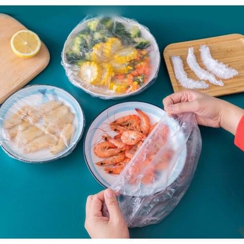 50/100pcs Food Grade Cling Film Reusable Durable Household Refrigerator Food Fruit Preservation Cover Dustproof Kitchen Supplies