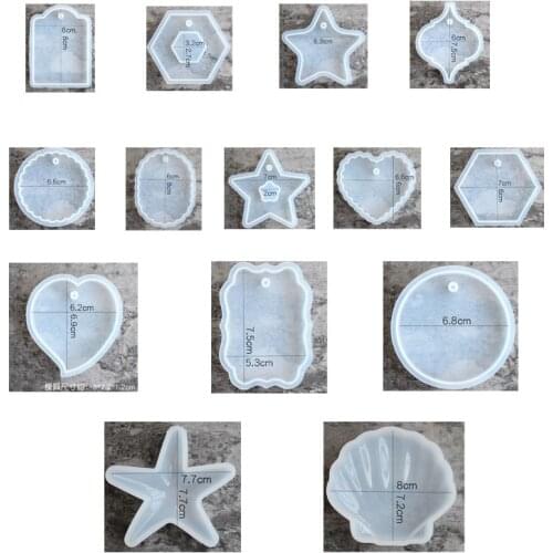 Pendant Craft DIY Transparent UV Resin Liquid Silicone Combination Molds for DIY Making Finding Accessories