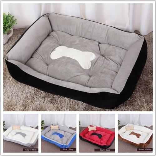 Bone Pet Bed Warm Pet bed linen For Small Medium Large Dog Soft Pet Bed For Dogs Washable House For Cat Puppy Cotton Kennel Wash